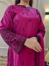 Jf 047 Rayon Cotton Embroidery Top With Bottom Dupatta